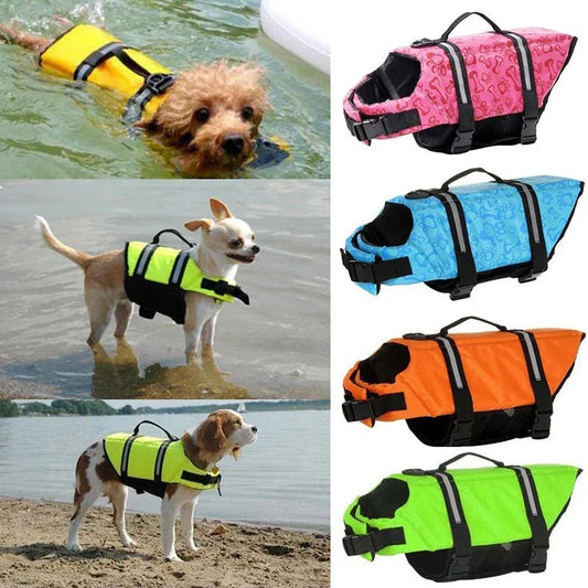 Summer Dog Life Vest Jacket Reflective Pet Clothes Puppy Swimwear Dog Life Jacket Safety Swimming Suit Dog Supplies